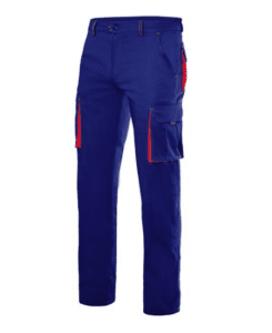 Pantalón Stretch Bicolor De Trabajo - Gris Y Amarillo Flúor, Multibolsillos, Cintas Reflectantes, Talla 2XL, Norma EN 20471