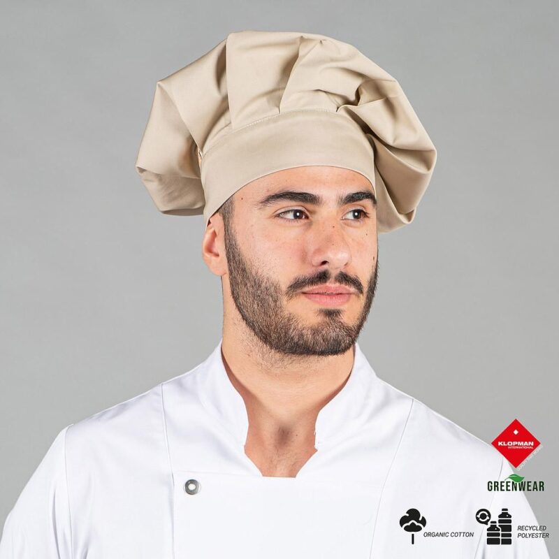 Gorro Gran Chef Tejido Reciclado Y Organico Klopman Gary´s (450100)