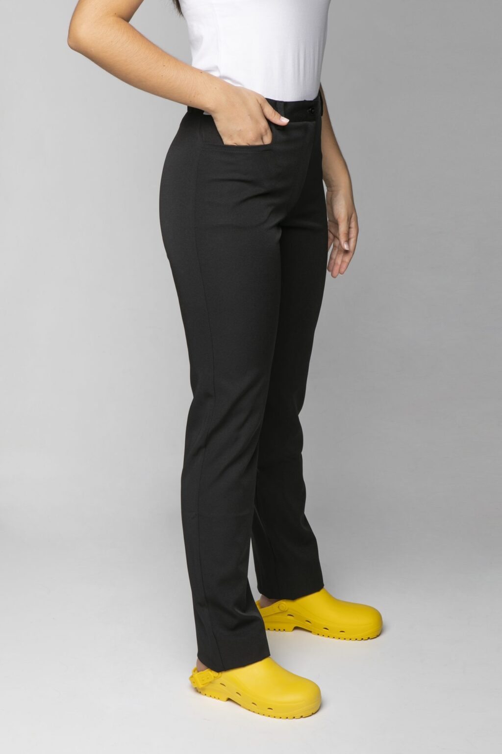Pantalón Elástico Negro Mujer «Tiro Alto» (1991TA01)