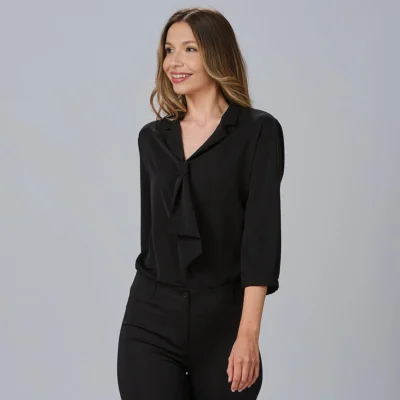 Blusa Mujer Cuello Solapa Lazo Flavia Gary´s (240009)