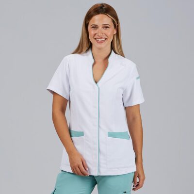 Blusa Mujer Abierta Cuello Mao M/C Ylena Gary´s (600094)